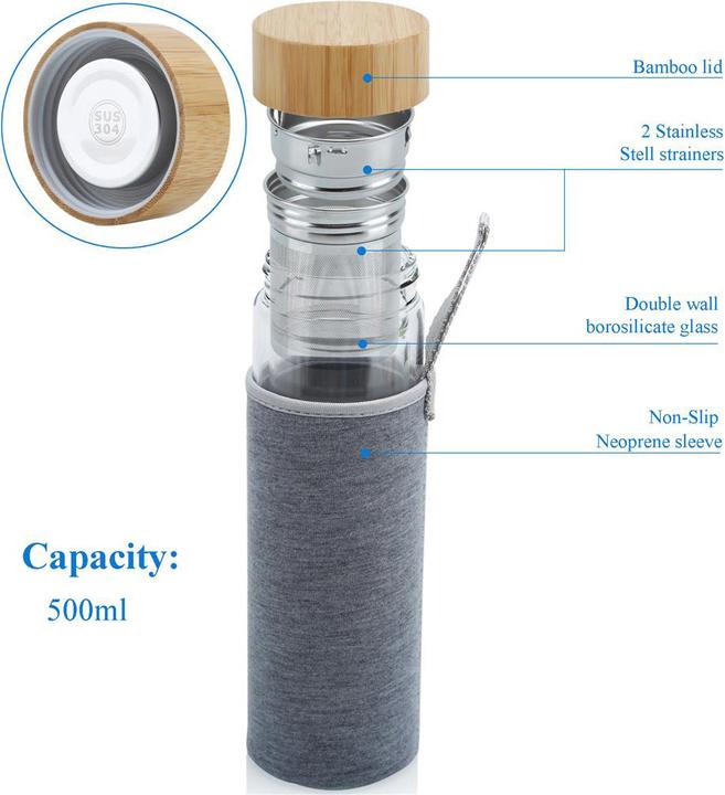 Produktbild Intirilife Thermo Flasche mit Sieb (0.50 l)