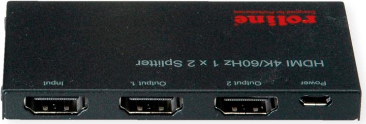 Produktbild Roline HDMI Video-Splitter 2fach UltraSlim 4K60Hz