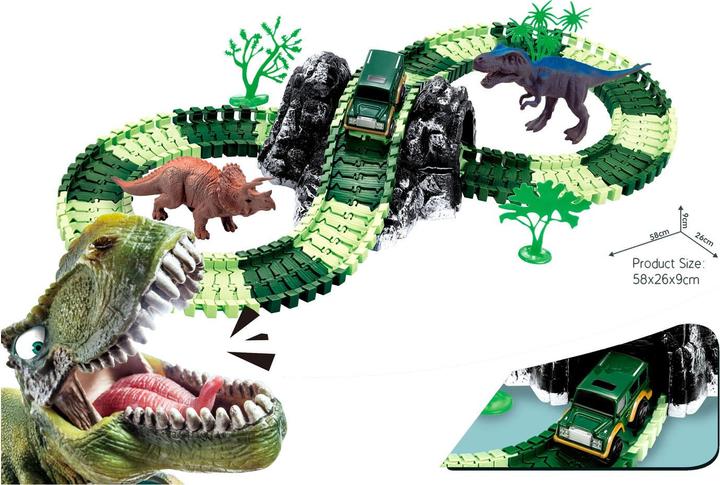 Produktbild Dino-Rennstrecke mit selbstfahrendem Auto