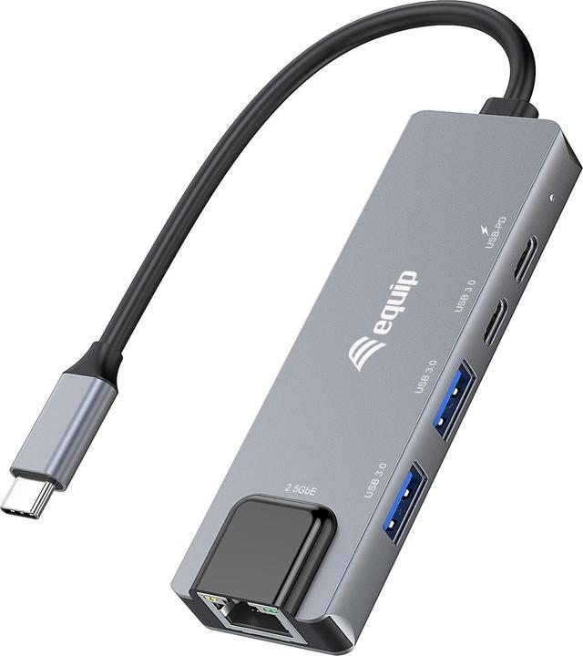 equip Adaptateur USB-C -> RJ45 10/100/1000/2500 Mbps + USB 3.2 (USB-C)