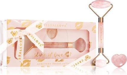 Actual product image Crystallove Rose Quartz Selflove Set - Face Massage Roller and Massage Tools