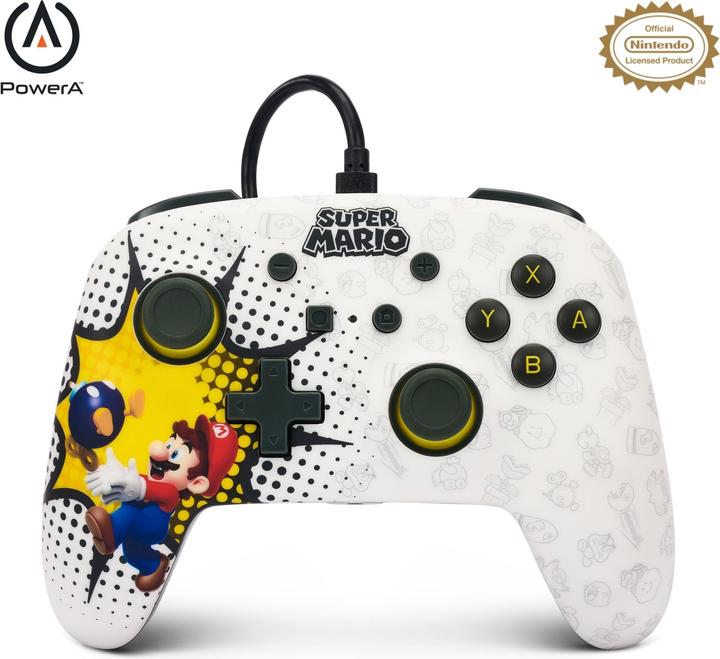 Image du produit PowerA Manette filaire améliorée pour Nintendo Switch - Bob-omb Blast (Switch)