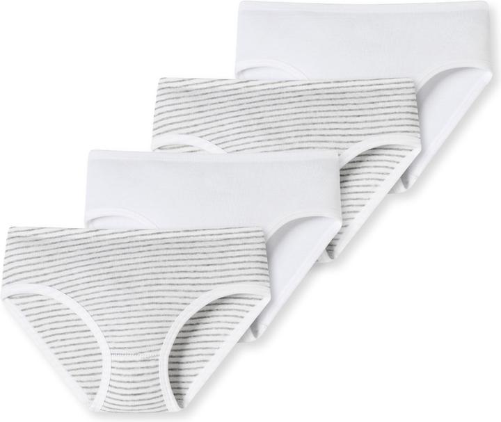 Image du produit Schiesser Lot de 4 slips taille basse Kids Girls en coton organique à fines côtes (116, paquet de 4)