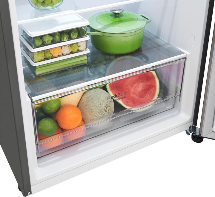 Immagine prodotto LG GTBV36PZGKD Frigorifero doppia porta 70cm, Classe E, 395L, Door & Linear Cooling, Inox (395 l)