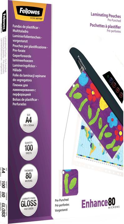 Actual product image Fellowes Enhance 80 (A4, 100 Piece, 80 µm)