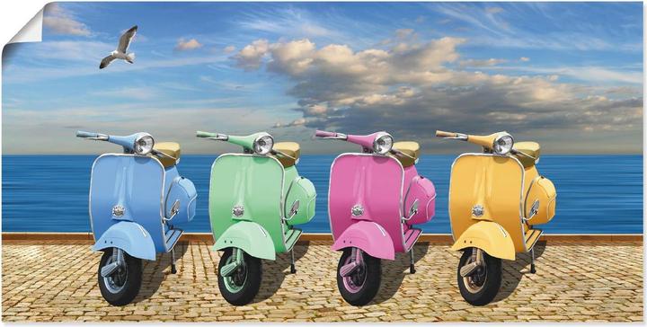 Produktbild Artland Vespa-Roller in bunten Farben T6ID (60 x 30 cm)
