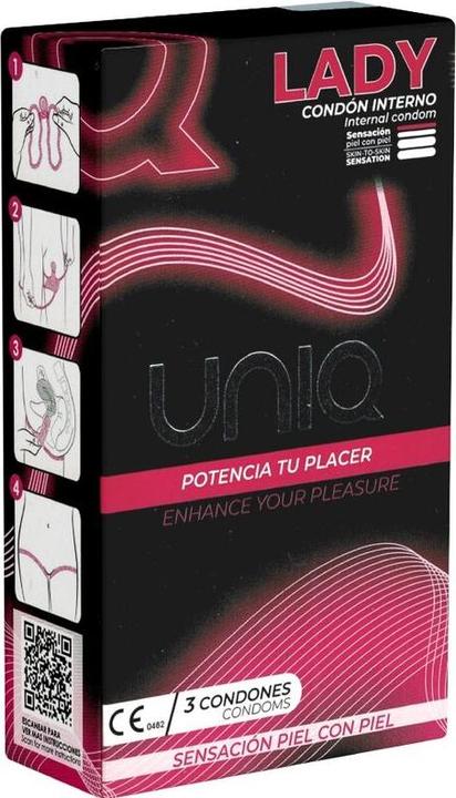 Actual product image Uniq - Lady Condom Latex Free Female Condoms With Garter Belt 3 Units (3 pcs.)
