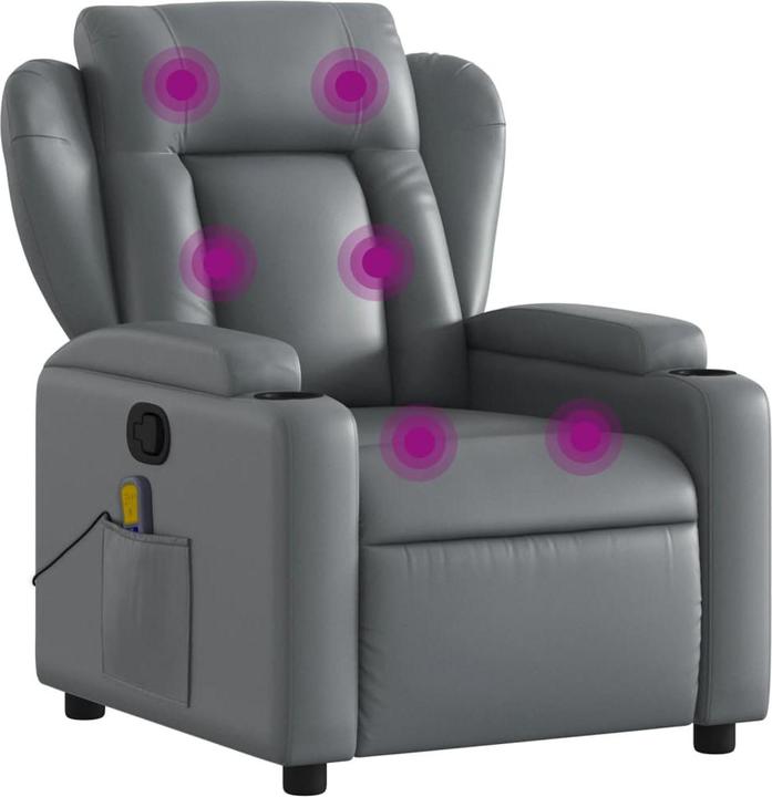 Image du produit VidaXL Fauteuil de massage gris similicuir,Couleur : gris,Matériaux