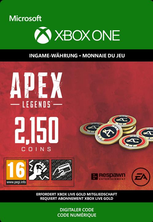 Actual product image Microsoft Xbox APEX Legends 2150 Coins Download Code