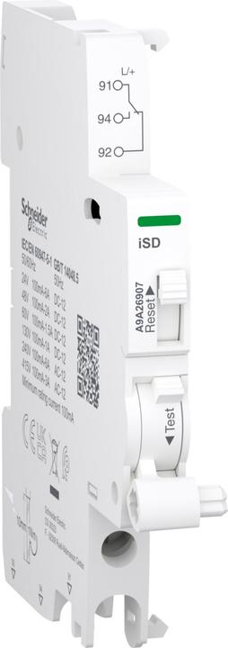 Image du produit Schneider Electric Contact auxiliaire, commutateur de télésignalisation, Acti9, iSD, 1 contact inverseur, 100mA à 6A