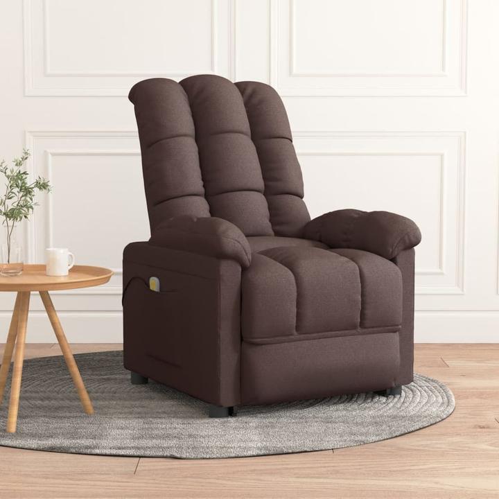 Produktbild VidaXL Massagesessel Fernsehsessel Relaxsessel Liegesessel Dunkelbraun Stoff