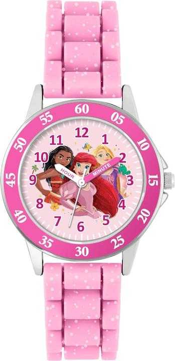 Immagine prodotto Disney Orologio da polso analogico Princess Kids Pink Time Teacher PN4660, rosa, Princess (Orologio da polso analogico)