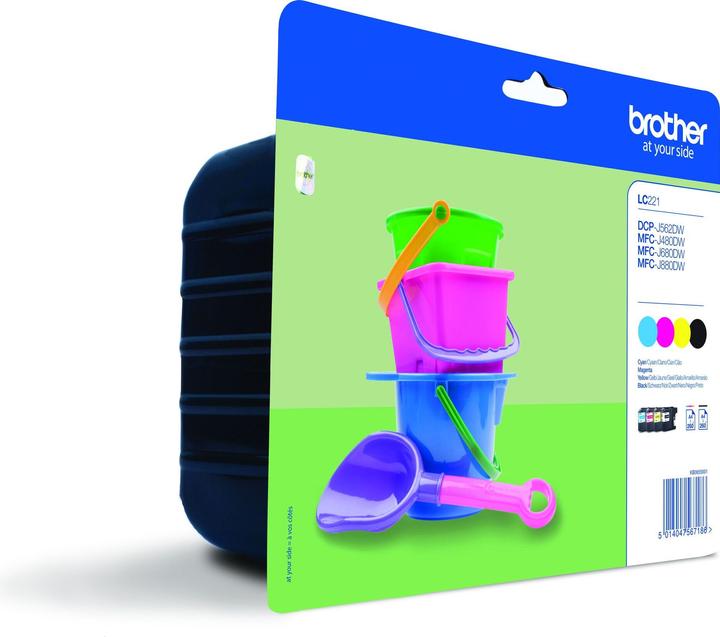 Produktbild Brother 4 INK CARTRS B/C/M/Y W/SEC TAG (M, BK, C, Y)