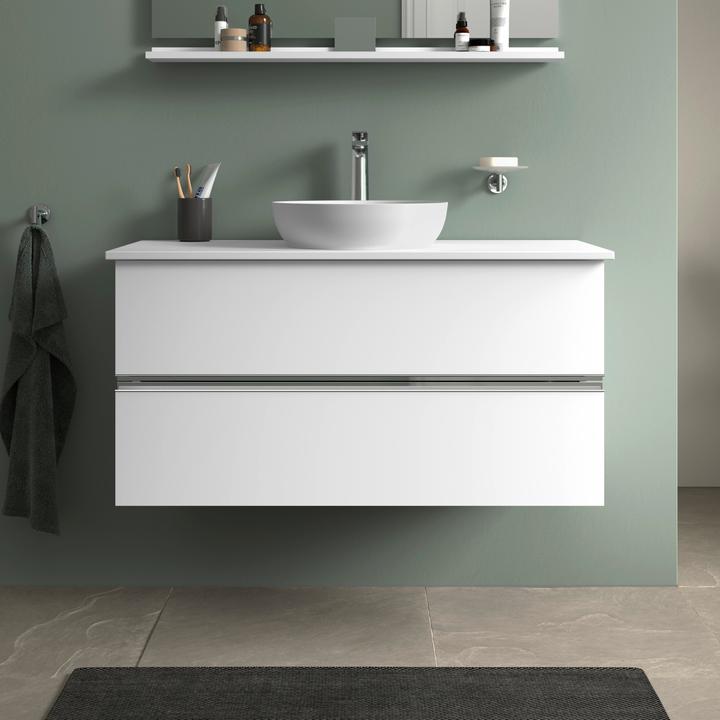 Produktbild Duravit Sivida Waschtisch Set, rund, 400x400mm, inkl. Konsole 1080x500mm (500 mm, 1080 mm)