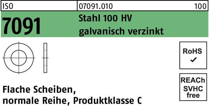 Actual product image Reyher Washer DIN 126 56 x 98 x8 steel 100 HV galv.galvanised punched