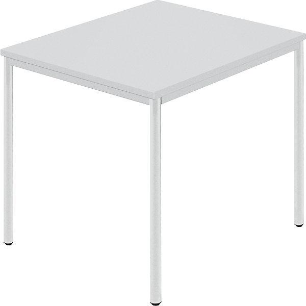 Actual product image kaiserkraft Rectangular table, plastic-coated round tube (800 x 800 x 740 mm)