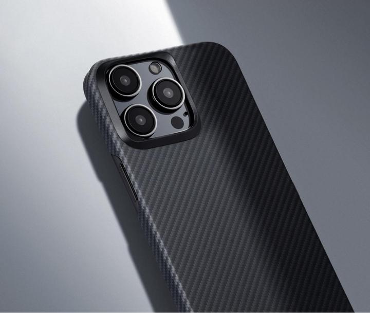 Image du produit Pitaka MagEZ Étui pour iPhone 15 Pro (Noir/Twill gris) 600D (Apple iPhone 15 Pro)