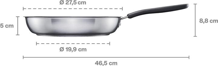 Actual product image Fiskars Pan frying (26 cm, Frying pan, Stainless steel)