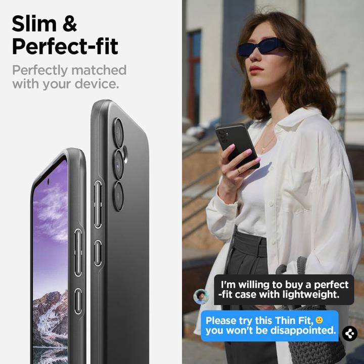 Actual product image Spigen Thin Fit Case for A546B Samsung Galaxy A54 - black (Samsung Galaxy A54 5G)