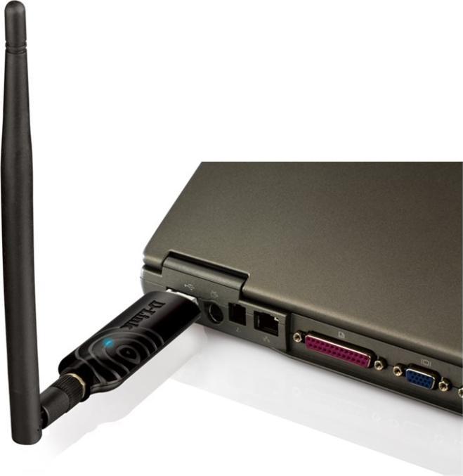 Image du produit D-Link DWA-137, Avec fil, USB, WLAN, Wi-Fi 4 (802.11n), Noir (USB)