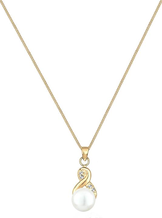 Actual product image Elli Infinity, Pearl, Pearl Necklace (Freshwater cultured pearls, Glass crystal, 925 sterling silver, 45 cm)