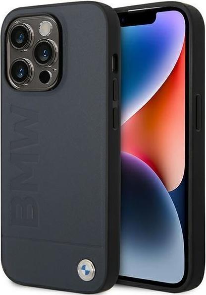 Produktbild BMW Etui BMHMP14XSLLNA iPhone 14 Pro Max 6,7" granatowy/navy hardcase Leather Hot Stamp MagSafe (Apple iPhone 14 Pro Max)