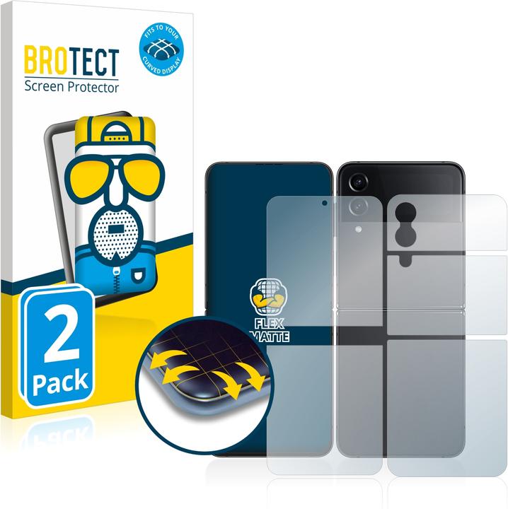 Actual product image BROTECT Full-Cover Protector Matte (2 Piece, Samsung Galaxy Z Flip4)