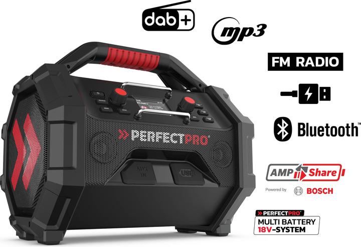 Produktbild PerfectPro Rocktagon 18V (DAB+, FM, Bluetooth)