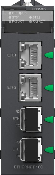 Produktbild Schneider Electric FIBER CONVERTER SM/LC 2CH 100MB CC BMXNRP0201C (4 Ports)