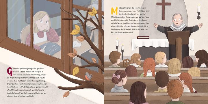 Image du produit Greta wartet auf Weihnachten - Wie der Adventskranz erfunden wurde (Allemand, Nadine Hasselwander Sabine Wiediger, 2024)