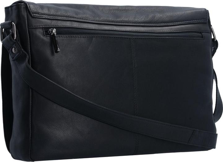 Actual product image Greenland Nature Black Nappa Messenger Leather 38 cm (8 l)