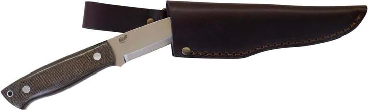 Actual product image Brisa Trapper 95 Elmax Green Micarta Scandi Leather (9.50 cm)