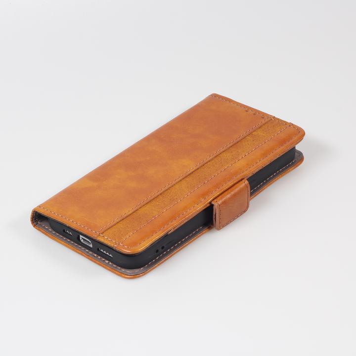Produktbild PhoneLook Leder Tasche Flip Wallet mit Akzentstreifen & Kartenhalter (Apple iPhone 13)