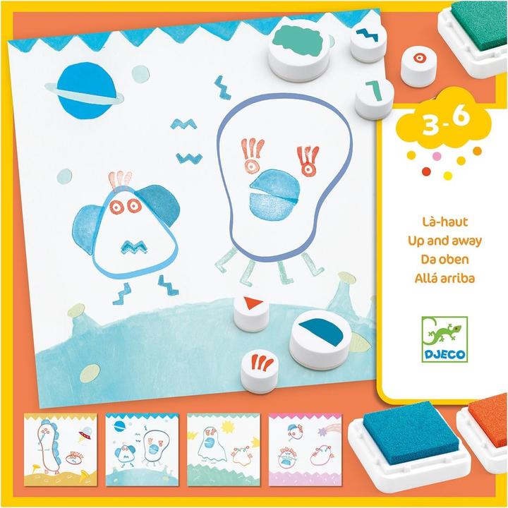 Actual product image Djeco Stamp set Up There