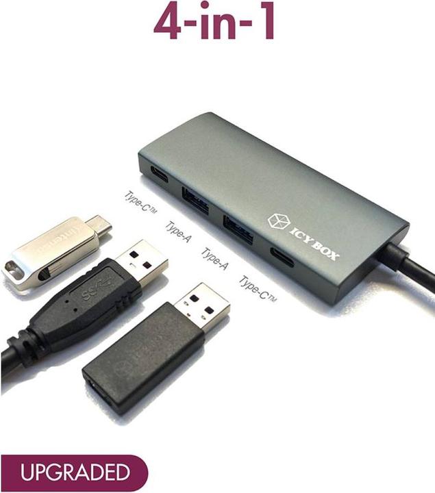 Produktbild Icy Box USB-Hub IB-HUB1428-C31 (USB-C, 4 Ports)