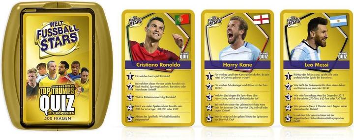 Actual product image Winning Moves Top Trumps Quiz: World Football Stars, card game, for 2 players, from 6 years (DE edition) (German)