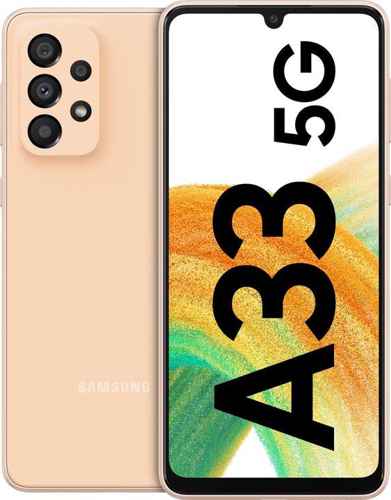 Produktbild Samsung Galaxy A33 5G EU (128 GB, Awesome Peach, 6.40", Dual SIM, 48 Mpx, 5G)