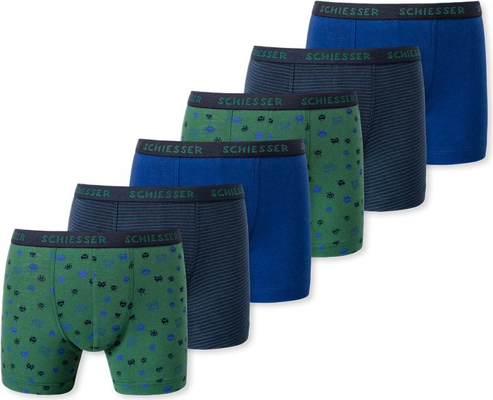 Actual product image Schiesser Pack of 6 95/5 Organic Cotton Retro Shorts / Pants (92, pack of 6)