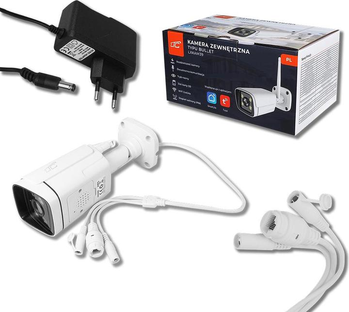 Produktbild Lasmex Aussen-IP-Kamera BULLET weiss IP66 PTZ WiFi&LAN 4Mpix 85*LED 4*IR 3,6mm Objektiv (IR Cut Filter) (2560 x 1440 Pixels)