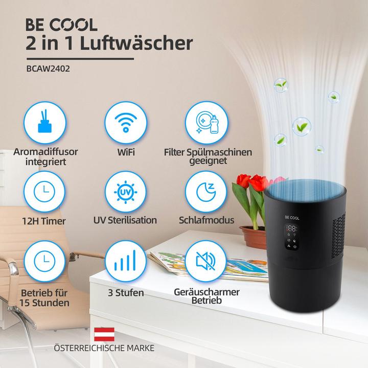 Produktbild Be Cool BE COOL Luftbefeuchter & Reiniger mit UV-Sterilisation (50 m²)