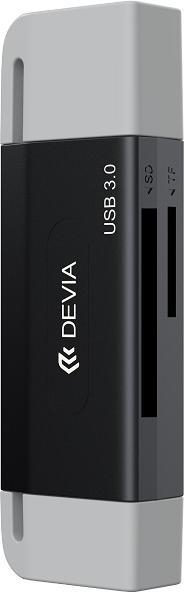 Immagine prodotto Devia Lettore di schede 2in1 EL240 USB/USB-C 3.0 nero (USB 3.0)