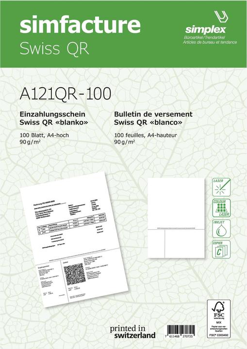 Simplex Simfacture - Swiss QR (500 x)