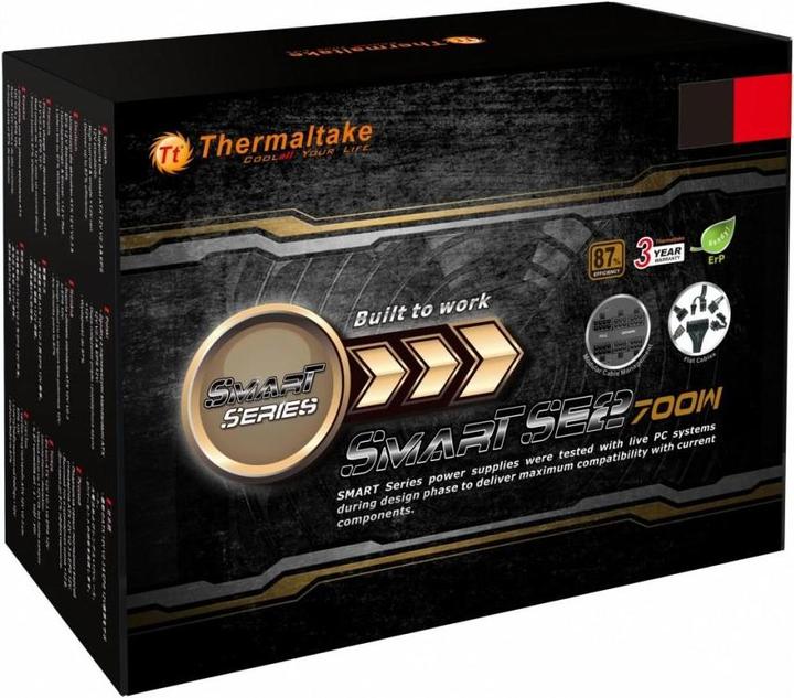 Immagine prodotto Thermaltake ALIMENTAZIONE ATX 700W SMART SE2 NERO 87% EFFICIENZA/SEMI MODULARE/VENTOLA 140MM PS-SPS-070 (700 W)