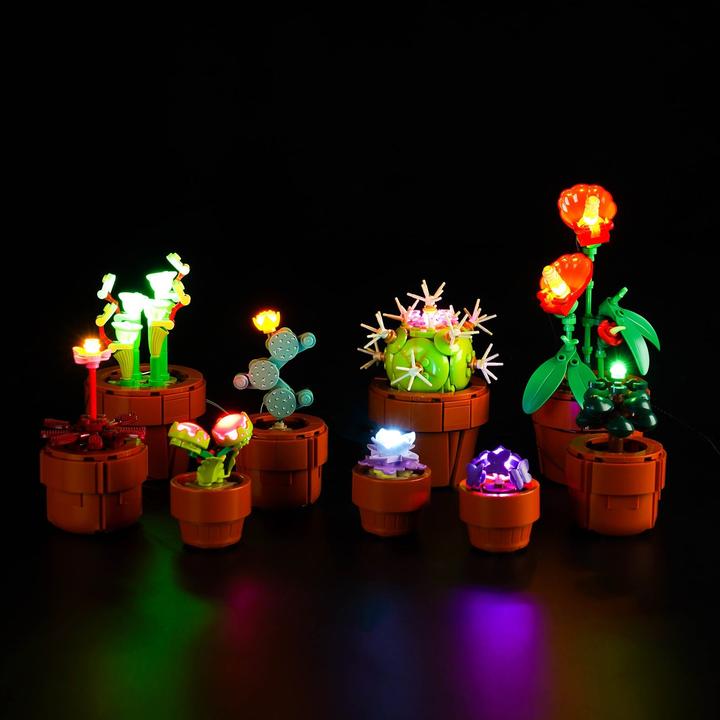 Actual product image BrickBling LED light set for LEGO Mini plants (10329)