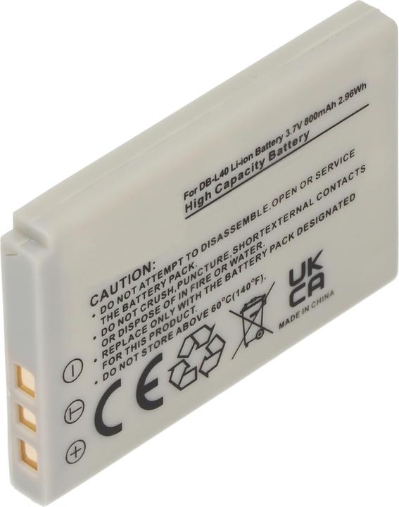 Actual product image Sanyo Battery DB-L40, Xacti VPC, DMX-HD1 (Rechargeable battery)