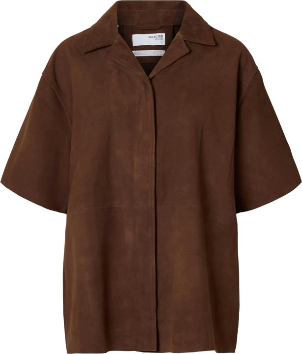 Selected Femme 100% Wildleder Kurzarmhemd