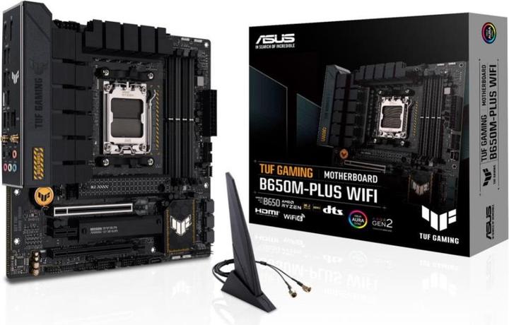 Produktbild ASUS TUF GAMING B650M-PLUS WIFI (AM5, AMD B650M, mATX)