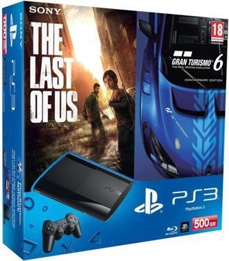 Produktbild Sony Playstation 3, 500GB, inkl. Gran Turismo 6 & Last of Us