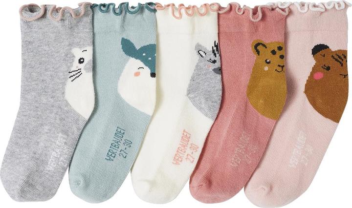 Vertbaudet 5er-Pack Mädchen Socken Oeko-Tex (5er Pack, 27, 30)