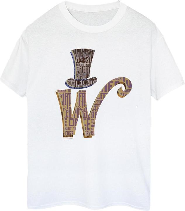 Willy Wonka & the Chocolate Factory W Logo Hat TShirt (XXL)